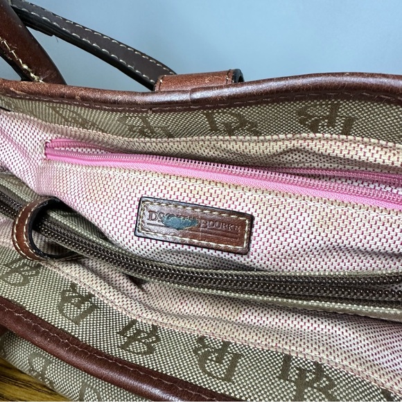 Dooney & Bourke 2 Way Bag Brown Logo - Picture 5 of 5
